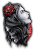 2 Head Temporary Tattoo - Negro y Gris Black and Grey Tattoos