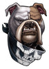 Bandanna American Bulldog Temporary Tattoos - Inked Dogs Tattoos