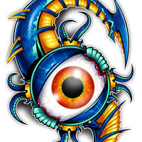 Bio Mech Eye Temporary Tattoo - Boy Laser Foil Tattoos