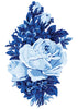 Blue Roses Temporary Tattoo - Vintage Floral Tattoos