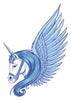 Glitter Unicorn Temporary Tattoo Set