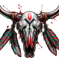 Cow Skull Temporary Tattoo - Savage Skulls