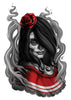 Senorita Temporary Tattoo - Negro y Gris Black and Grey Tattoos