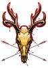 Deer Skull Temporary Tattoo - Savage Skulls