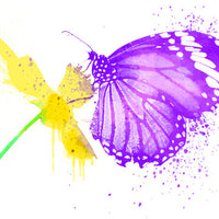 Flower Butterfly Temporary Tattoo - Watercolor Tattoos