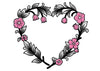 Pink and Black 2 Temporary Tattoo Set
