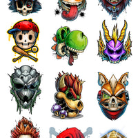 Game Over 3 Temporary Tattoo Collection