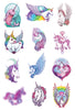 Glitter Unicorn Temporary Tattoo Set