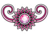 Pink and Black Jewel Temporary Tattoo
