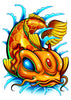 Koi Temporary Tattoo - Boy Laser Foil Tattoos
