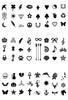 Mini Black Temporary Tattoo Set