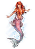 Orange mermaid
