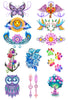 Pastel Mix Temporary Tattoo Set