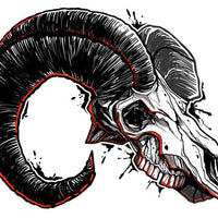 Ram Skull Temporary Tattoo - Savage Skulls