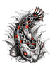 Black, Gray and Red Temporary Tattoo Set