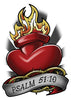 Psalm 51:10 Temporary Tattoo - Biblical Tattoos - Jesus Tattoos