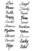 Script Temporary Tattoo Set