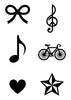 Mini Black Temporary Tattoos Group 12