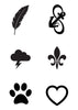Mini Black Temporary Tattoos Group 1