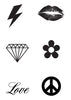 Mini Black Temporary Tattoos Group 2