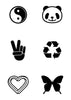 Mini Black Temporary Tattoos Group 5