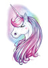 Glitter Unicorn Temporary Tattoo Set