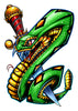 Snake Temporary Tattoo - Boy Laser Foil Tattoos