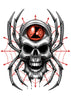 Black, Gray and Red Temporary Tattoo Set
