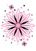 Pink and Black 2 Temporary Tattoo Set