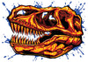 T-Rex Skull Temporary Tattoo - Savage Skulls