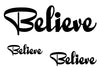 Believe Temporary Tattoo-Script Tattoos