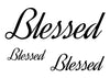 Blessed Temporary Tattoo-Script Tattoos