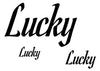 Lucky Temporary Tattoo-Script Tattoos