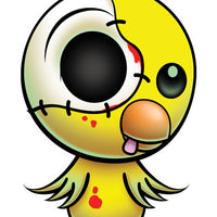 Zombie Bird Temporary Tattoo - Pettoo Zombies