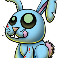 Zombie Bunny Temporary Tattoo - Pettoo Zombies