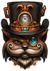 cat top hat steampunk