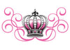 Pink and Black Queen Temporary Tattoo