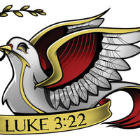 Luke 3:22 Temporary Tattoo - Biblical Tattoos - Jesus Tattoos