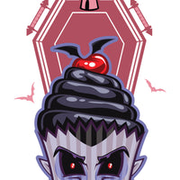 Dracula Cupcake Temporary Tattoo - Creepy Cakes Tattoos