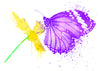 Flower Butterfly Temporary Tattoo - Watercolor Tattoos