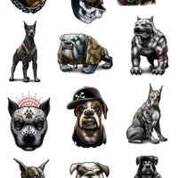 Inked Dogs Temporary Tattoo Set