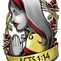 Acts 1:14 Temporary Tattoo - Biblical Tattoos - Jesus Tattoos