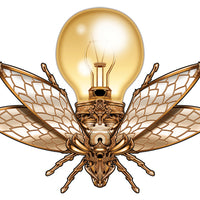 moth bulb steampunk