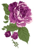 Purple Carnation Temporary Tattoo - Vintage Floral Tattoos