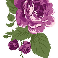 Purple Carnation Temporary Tattoo - Vintage Floral Tattoos