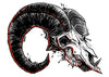 Ram Skull Temporary Tattoo - Savage Skulls