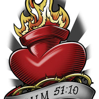 Psalm 51:10 Temporary Tattoo - Biblical Tattoos - Jesus Tattoos