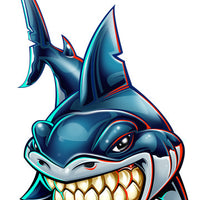 Shark Temporary Tattoo - Boy Laser Foil Tattoos