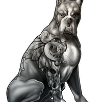 Sleeved Mastiff Temporary Tattoos - Inked Dogs Tattoos