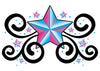 Star Swirls Lower Back Temporary Tattoo - Upper & Lower Back Tattoos